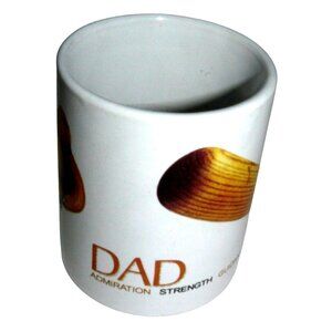 Dad Mug Baseball Glove & Bat Admiration Strength Guidance Encouragement Ceramic